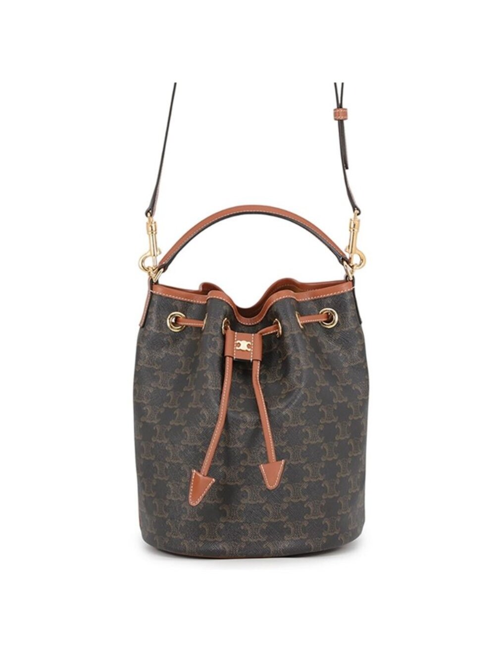 Celine Clara Medium Triomphe Calfskin 2-Way Shoulder Bag